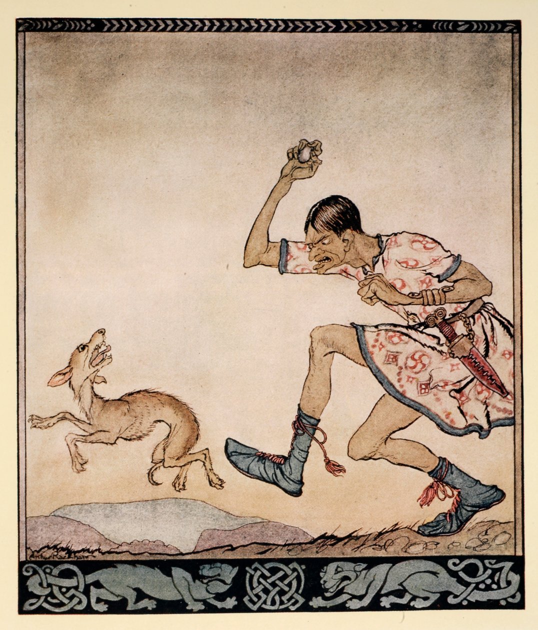 Un uomo che non amava i cani, illustrazione da 