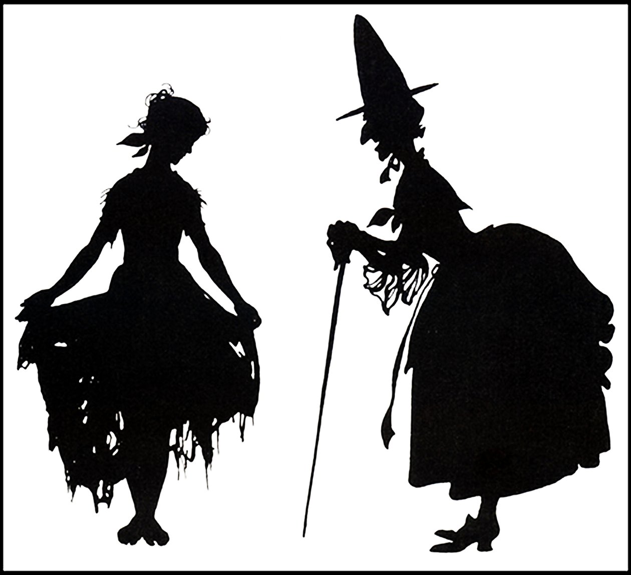Cenerentola saluta la sua matrigna cattiva, 1919 da Arthur Rackham