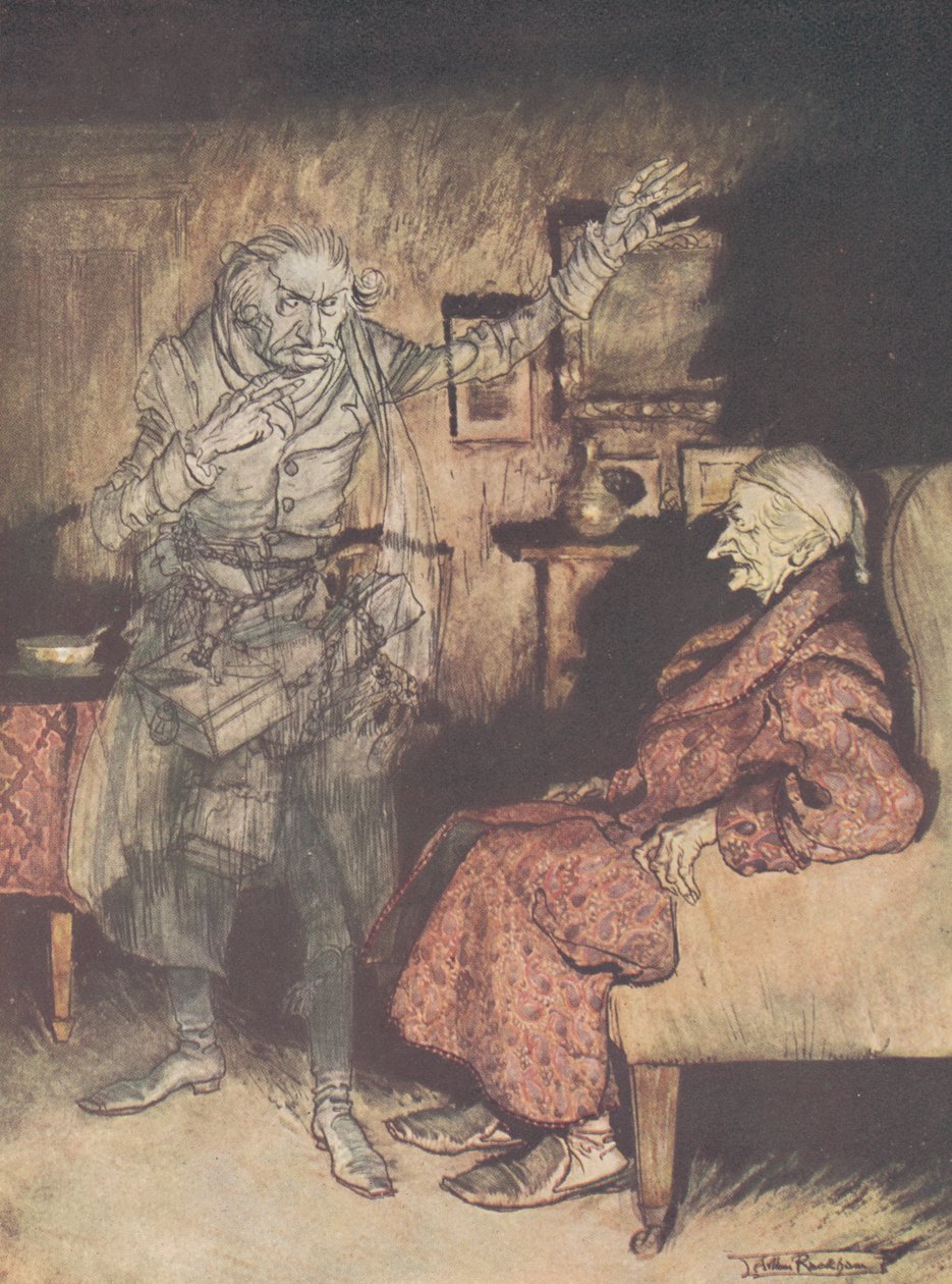 Frontespizio - Un canto di Natale, 1915 da Arthur Rackham