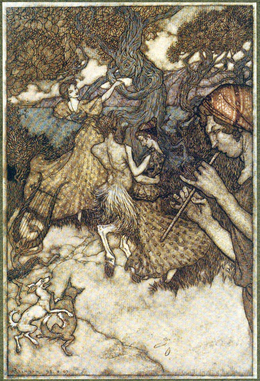 Se Orfeo avesse inventato il valzer, da Le leggende di Ingoldsby, pub. 1907 da Arthur Rackham