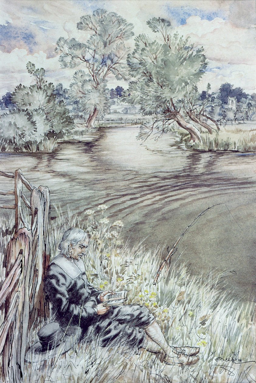 Izaak Walton disteso contro una Recinzione, da 