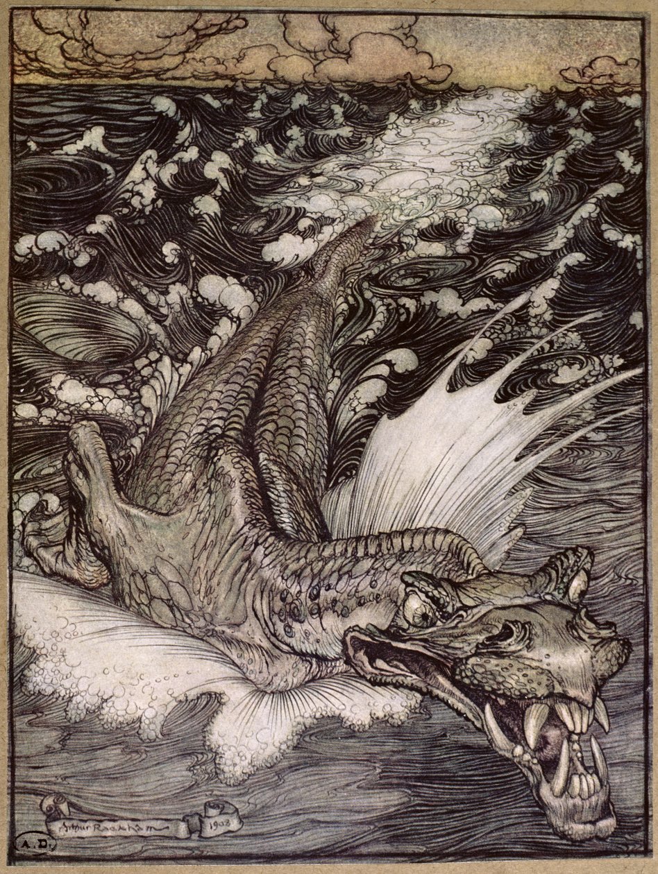 Il Leviatano da Arthur Rackham