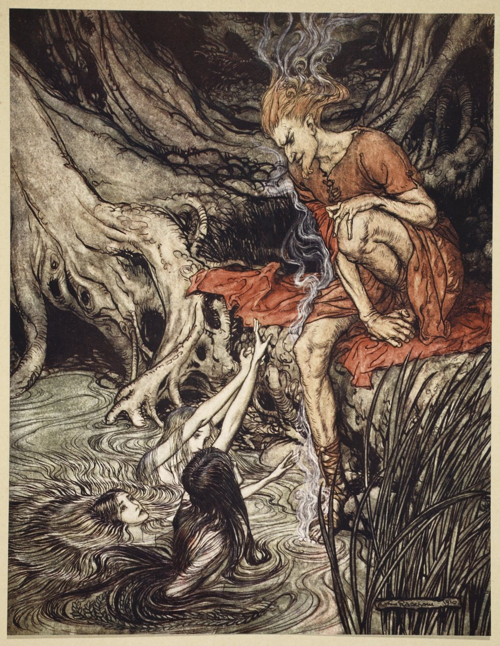 I puri e splendenti figli del Reno mi raccontarono del loro dolore, illustrazione da 