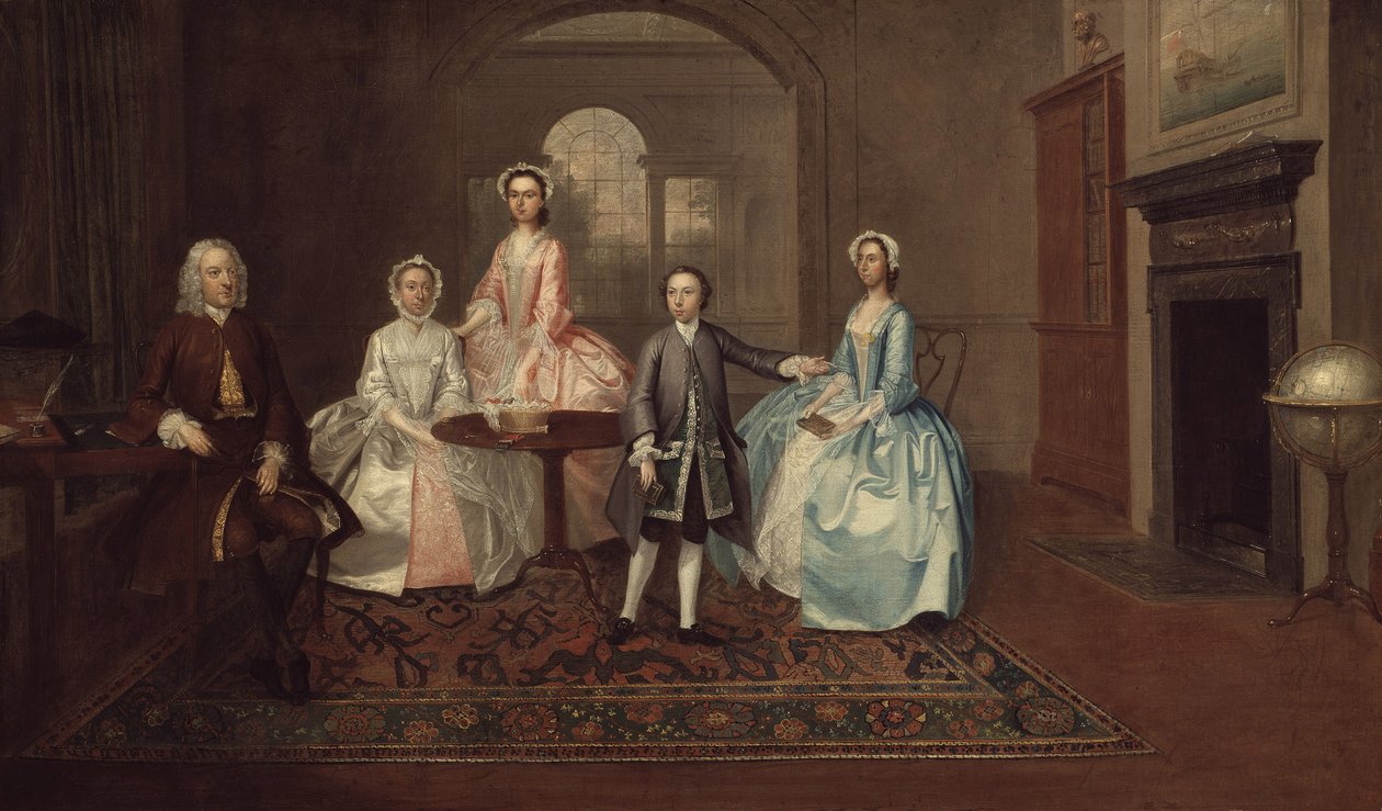 John Thomlinson e la sua famiglia, 1745 da Arthur Devis