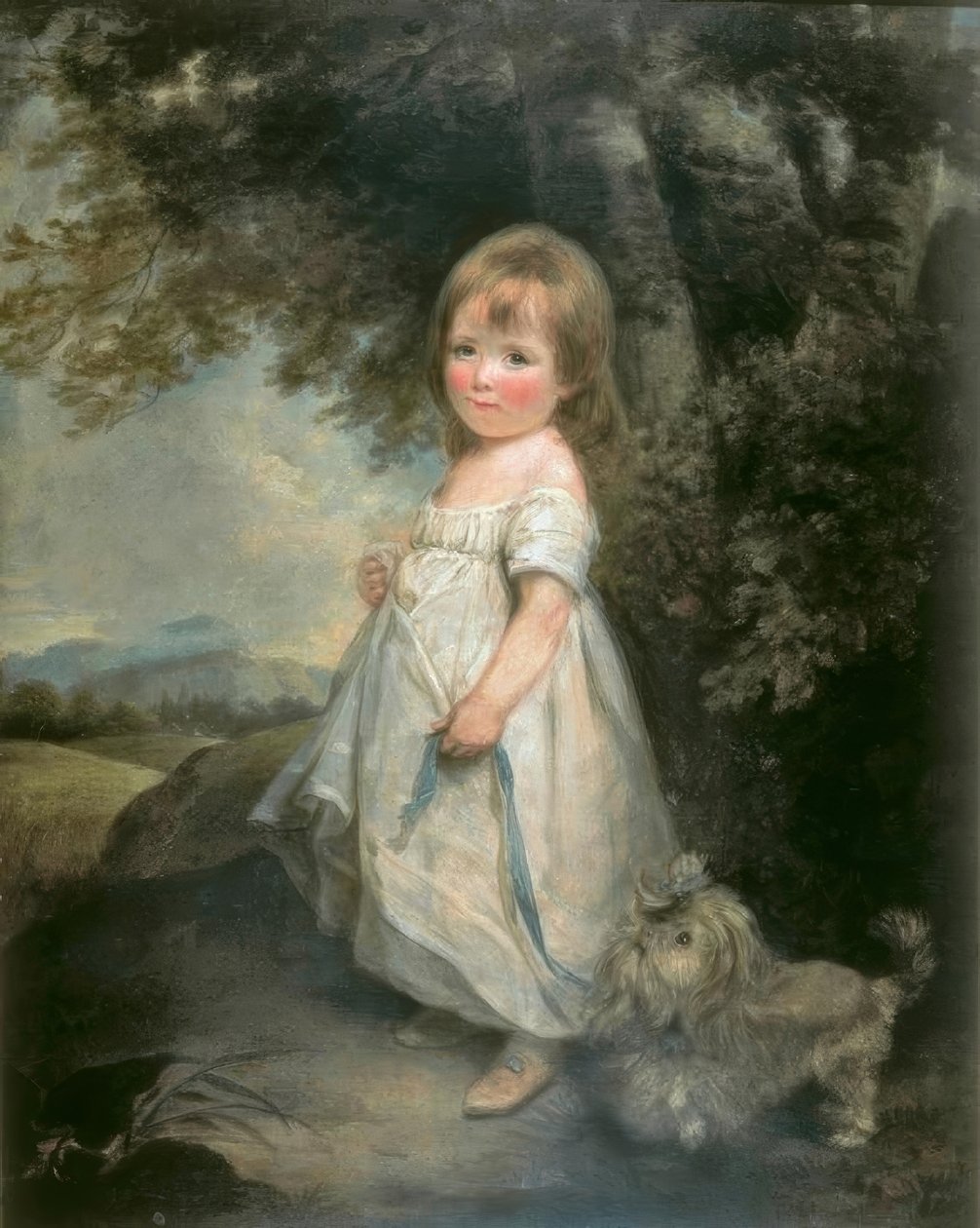 Miss Anderson con il suo cane da Arthur Devis