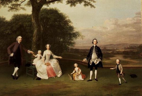 La famiglia Till, c.1750-51 da Arthur Devis