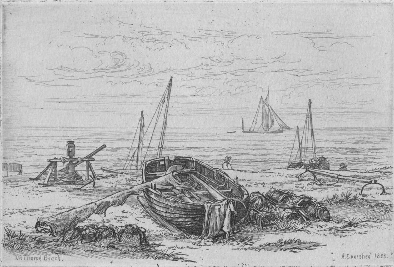 Sulla spiaggia di Thorpe da Arthur Evershed