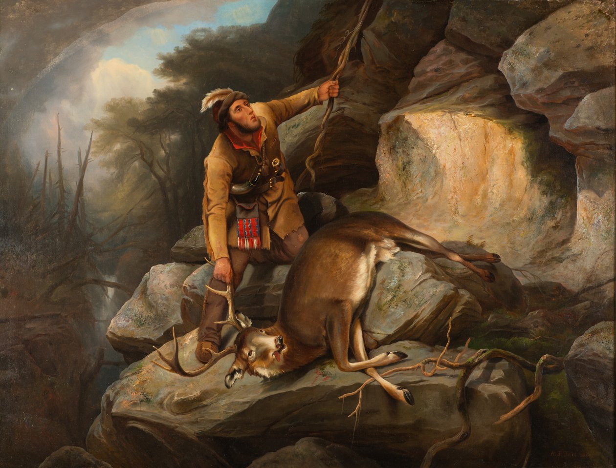 Il dilemma dei cacciatori, 1851 da Arthur Fitzwilliam Tait