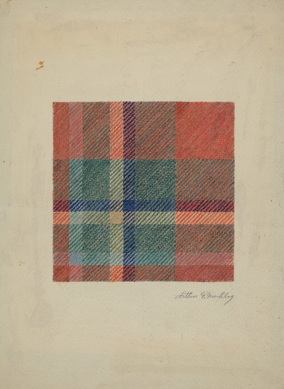 Coperta di lana a quadri, c. 1938 da Arthur G. Merkley