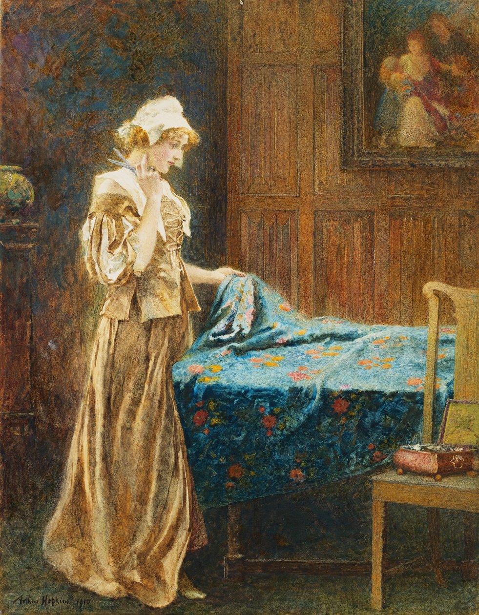 Un momento di esitazione, 1910 da Arthur Hopkins