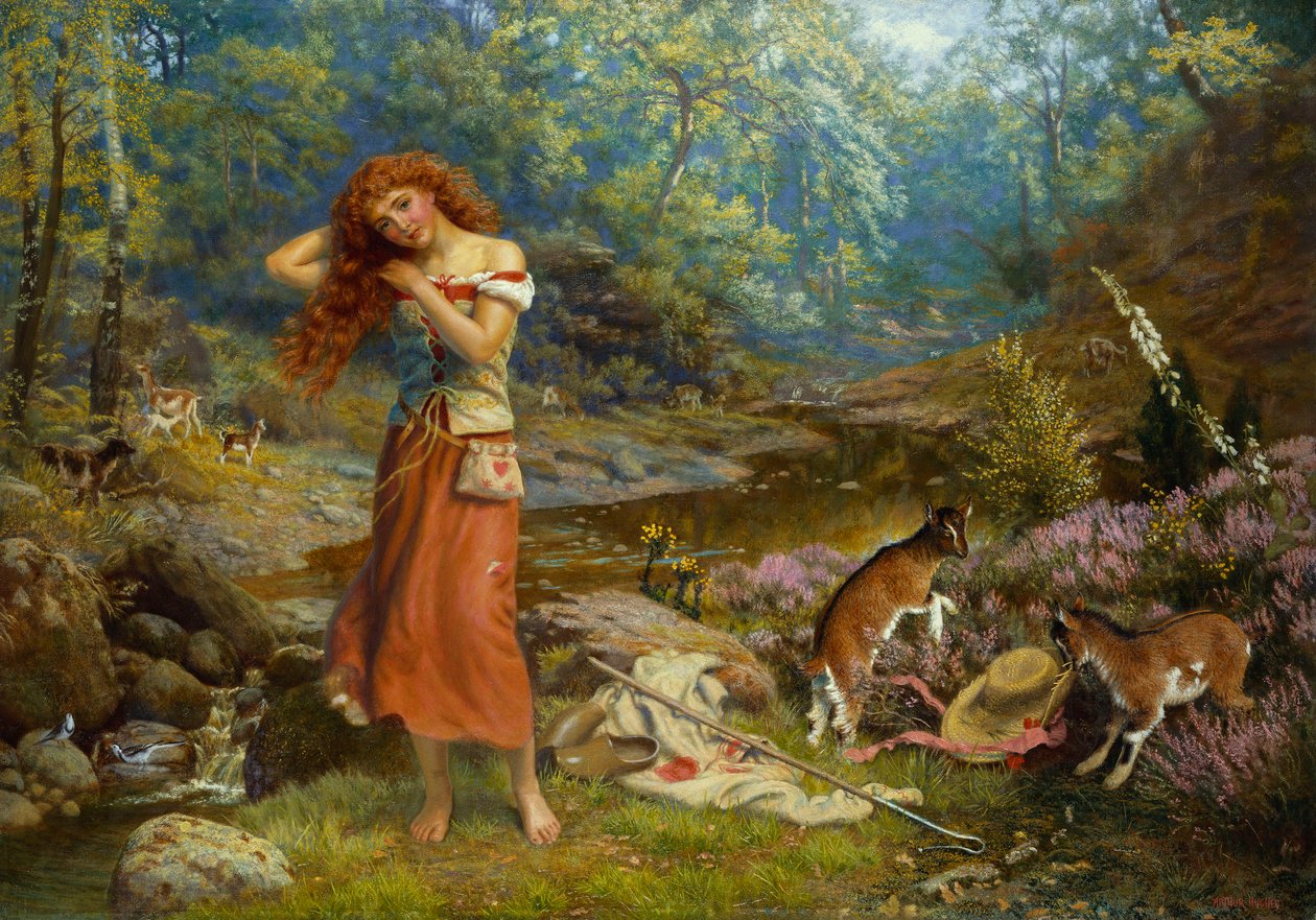 Il bagno di Audrey, 1897 da Arthur Hughes