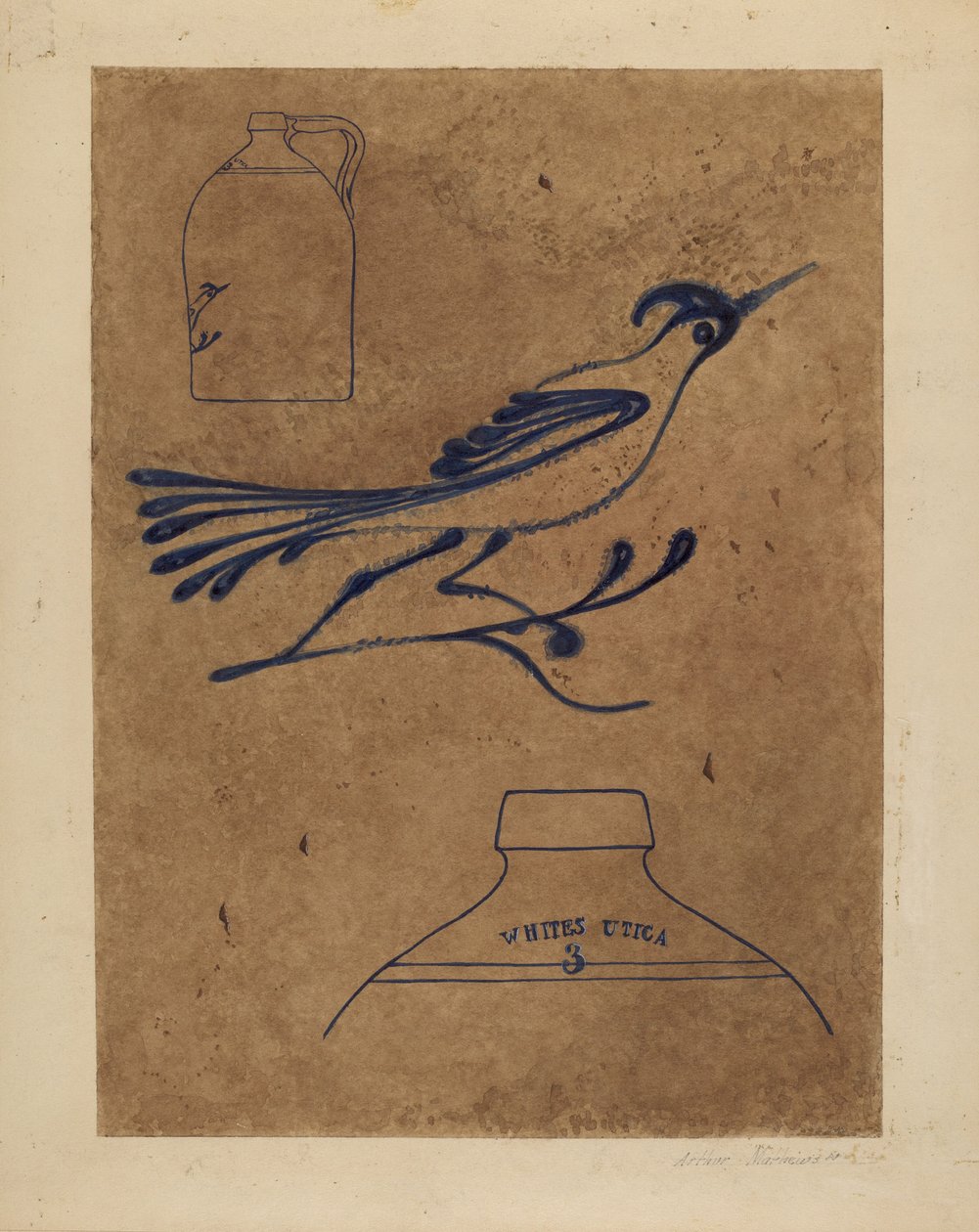 Brocca in gres, c. 1937 da Arthur Matthews