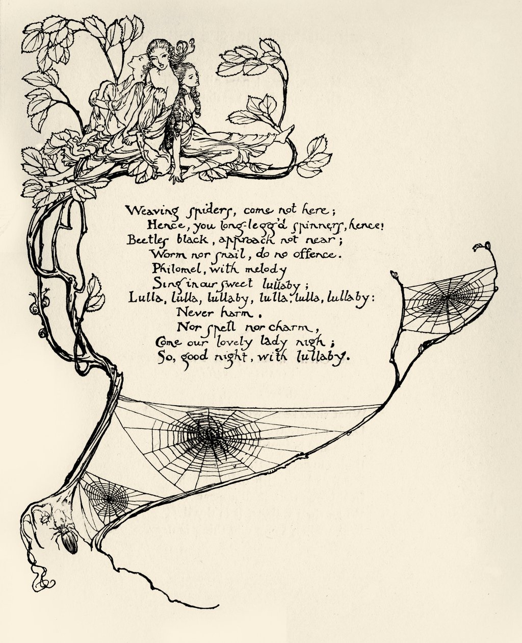 Sogno di una notte di mezza estate da Arthur Rackham