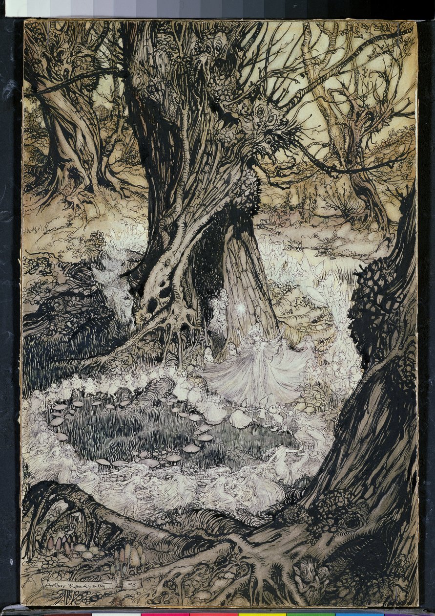 Vieni, ora un Roundel, 1908 da Arthur Rackham