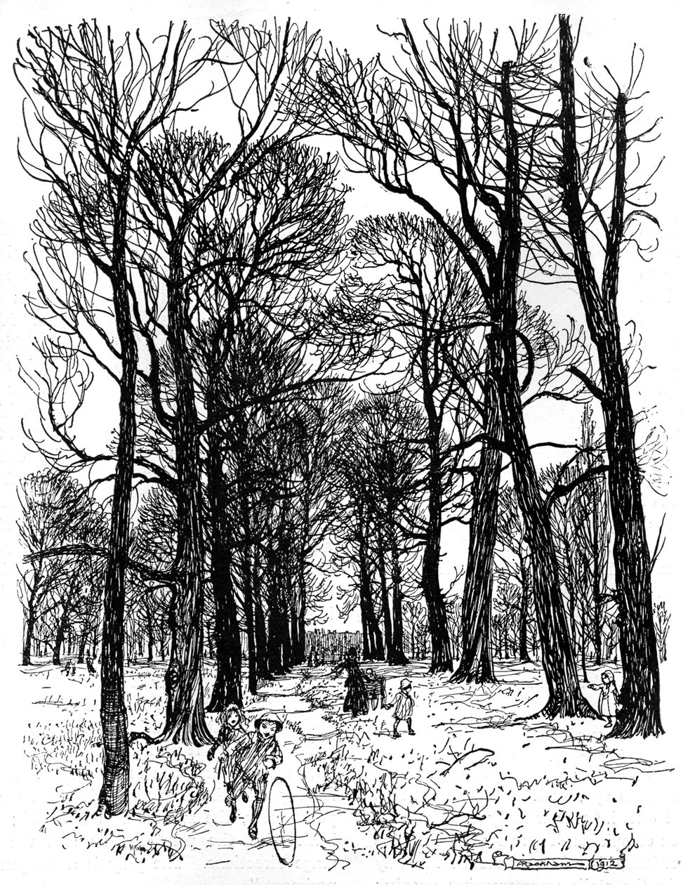 Peter Pan nei giardini di Kensington da Arthur Rackham