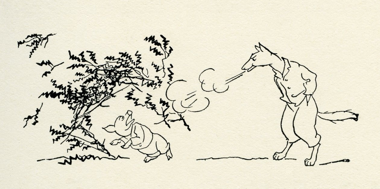 I tre porcellini da Arthur Rackham