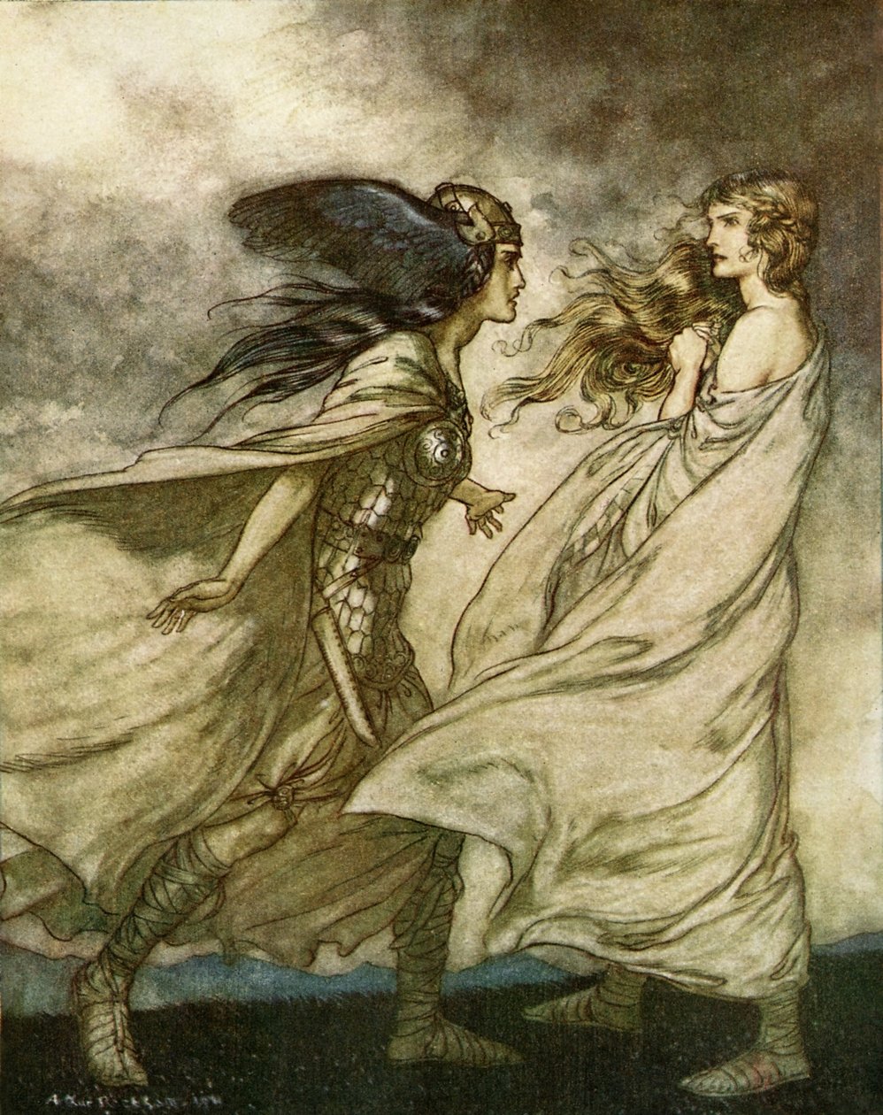 Il crepuscolo degli dei da Arthur Rackham