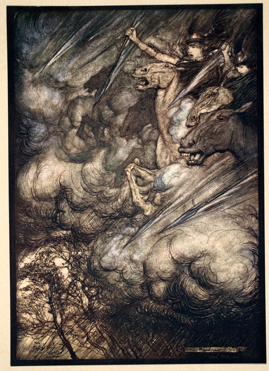 La cavalcata delle Valchirie, 1910 da Arthur Rackham