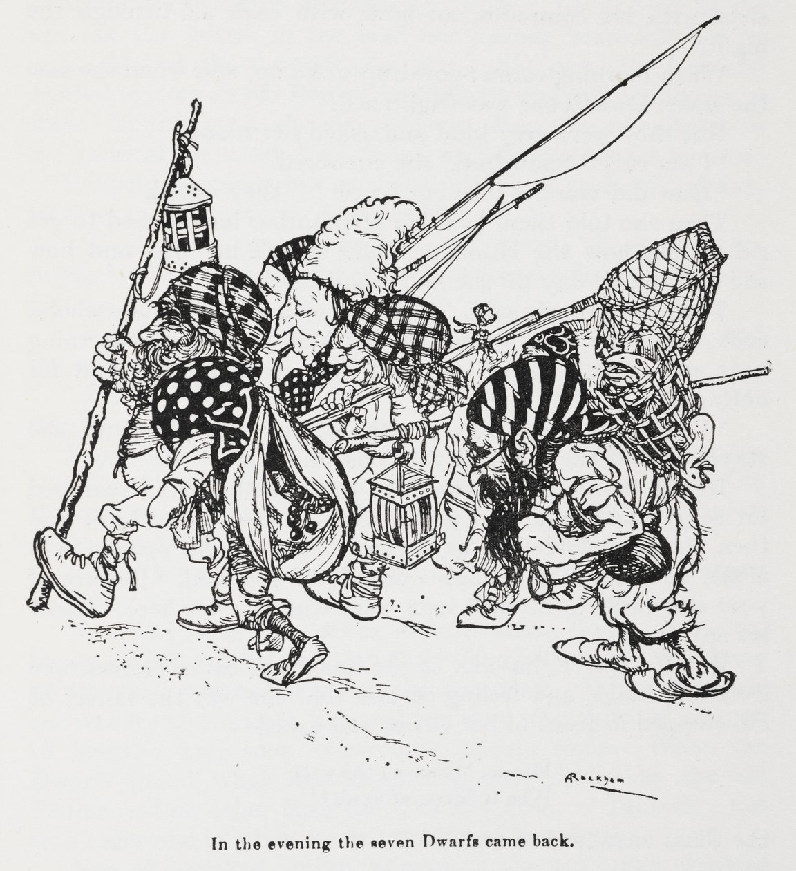 I sette nani da Biancaneve da Arthur Rackham