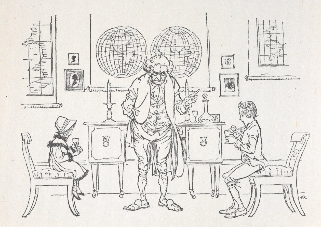 Due bambini e i loro maestri da Arthur Rackham