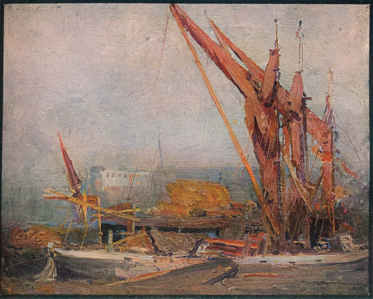 Chiatte di fieno sul Tamigi, 1905 da Arthur Streeton