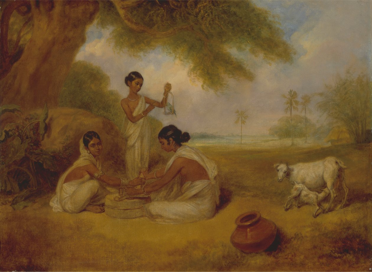 Macinare il grano da Arthur William Devis
