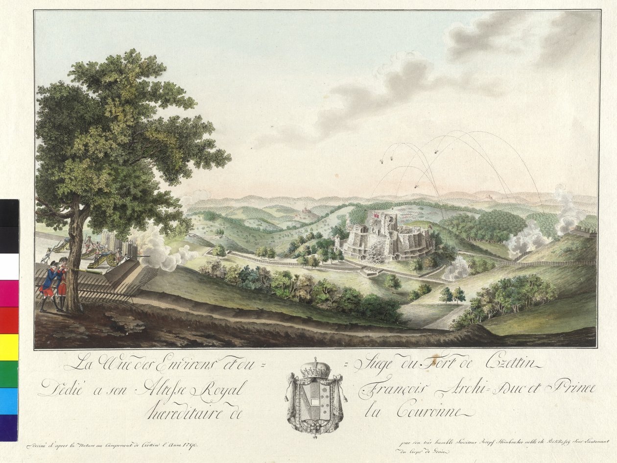 Assedio della fortezza di Czettin del 1790 da Artist Unknown