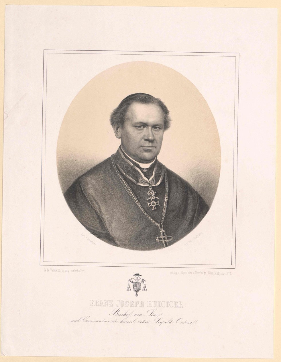 Francesco Giuseppe Rudigier da Artist Unknown