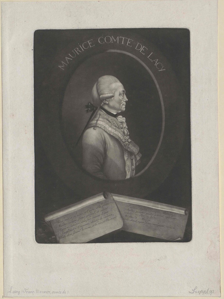 Franz Moritz conte Lacy (stampa) da Artist Unknown
