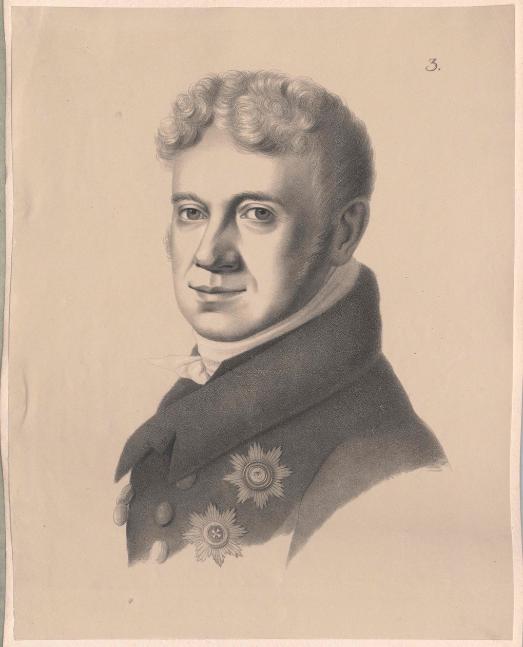 Grigori Alexandrovich Barone von Stroganov (stampa) da Artist Unknown
