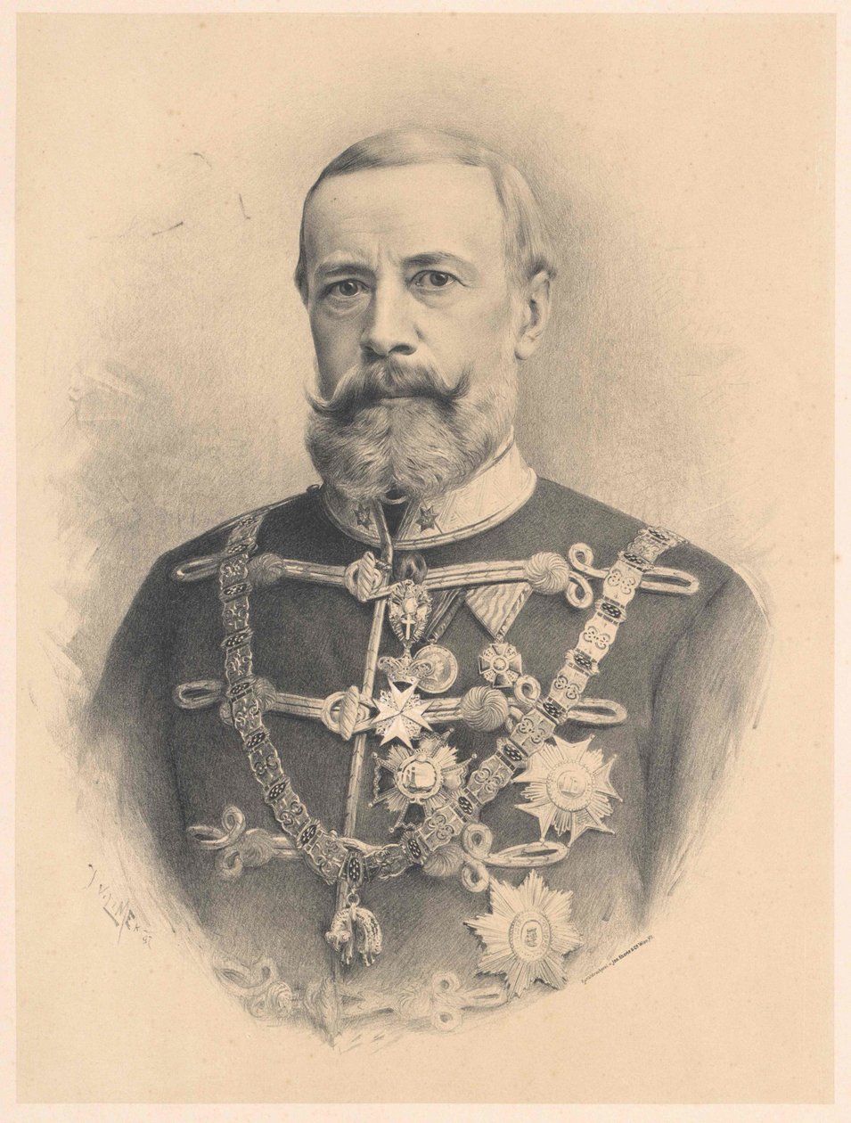 Johann Nepomuk conte Harrach (stampa) da Artist Unknown