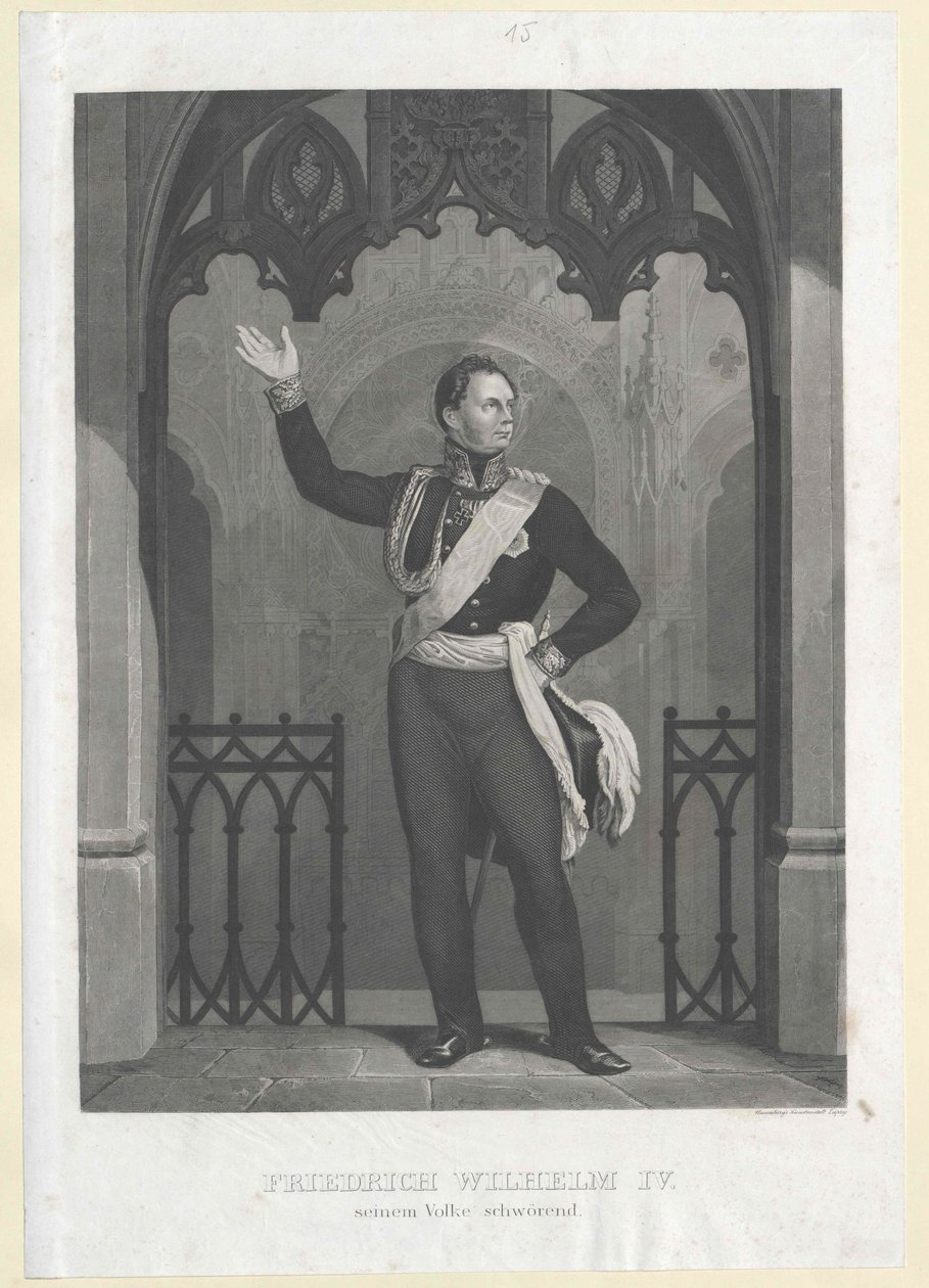 Re di Prussia Federico Guglielmo IV da Artist Unknown