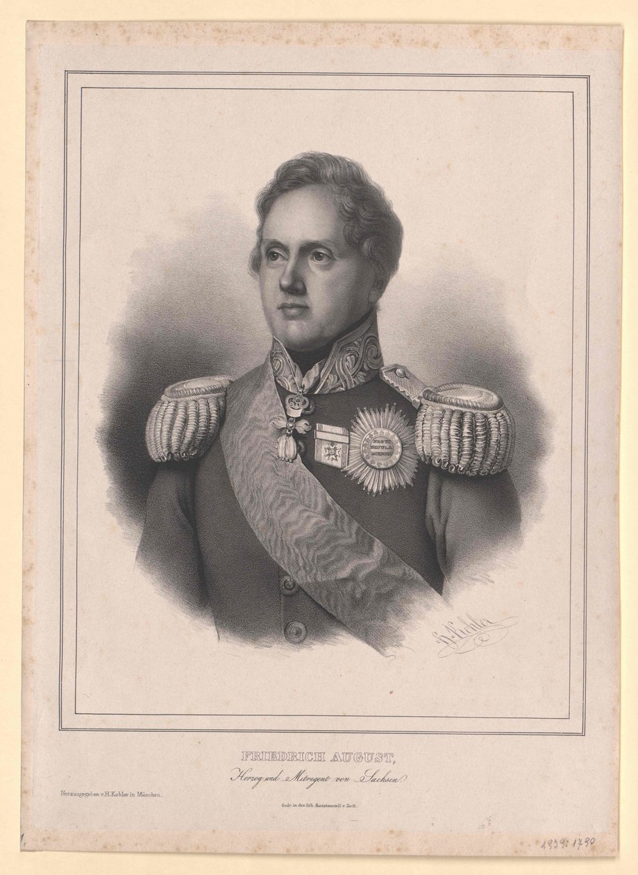 Re di Sassonia Federico Augusto II da Artist Unknown
