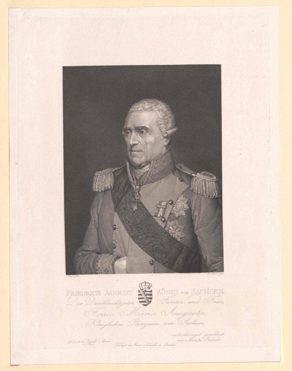 Re di Sassonia Federico Augusto I da Artist Unknown