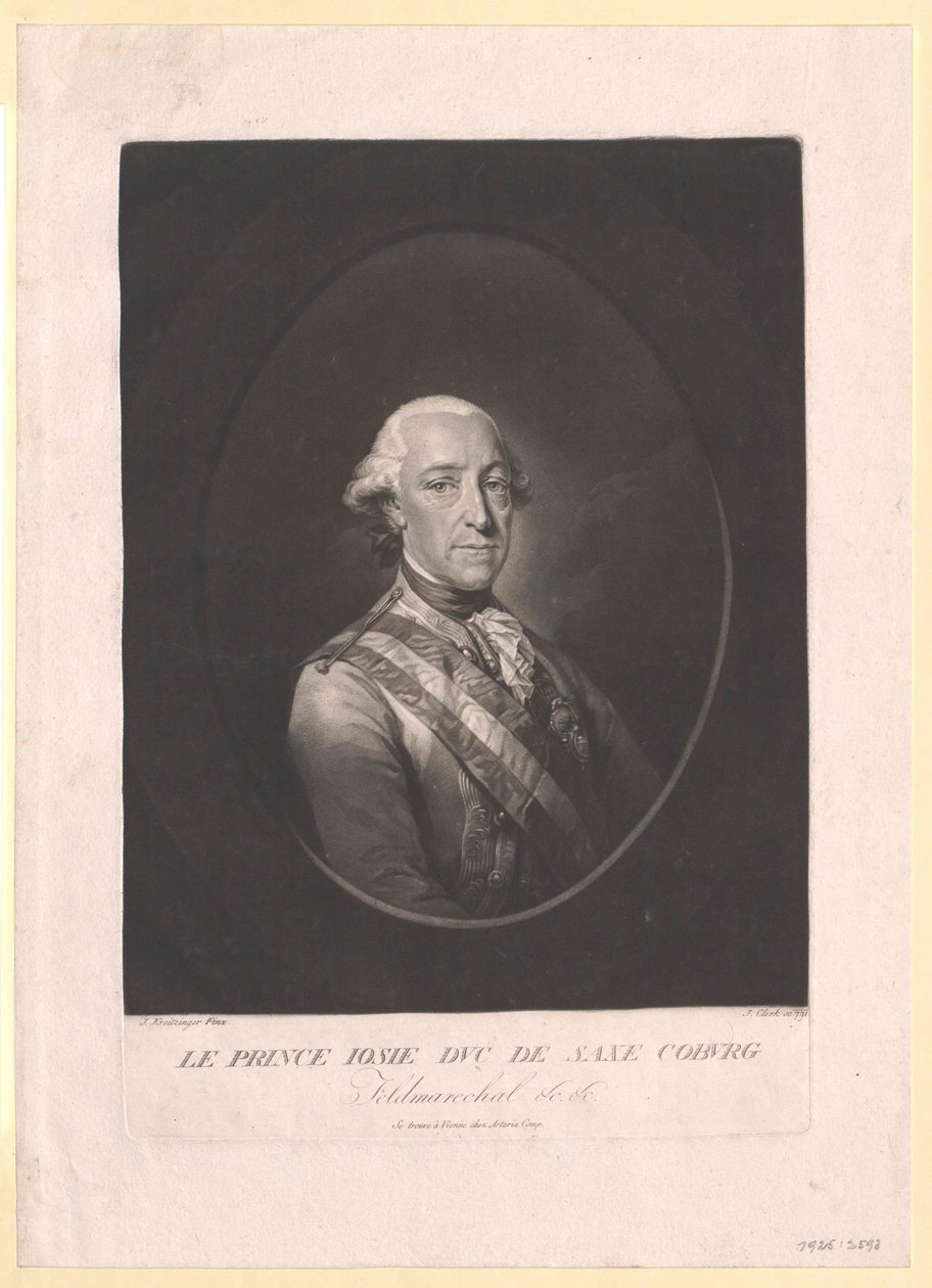 Principe di Saxe Coburg-Saalfeld Federico Josiah da Artist Unknown