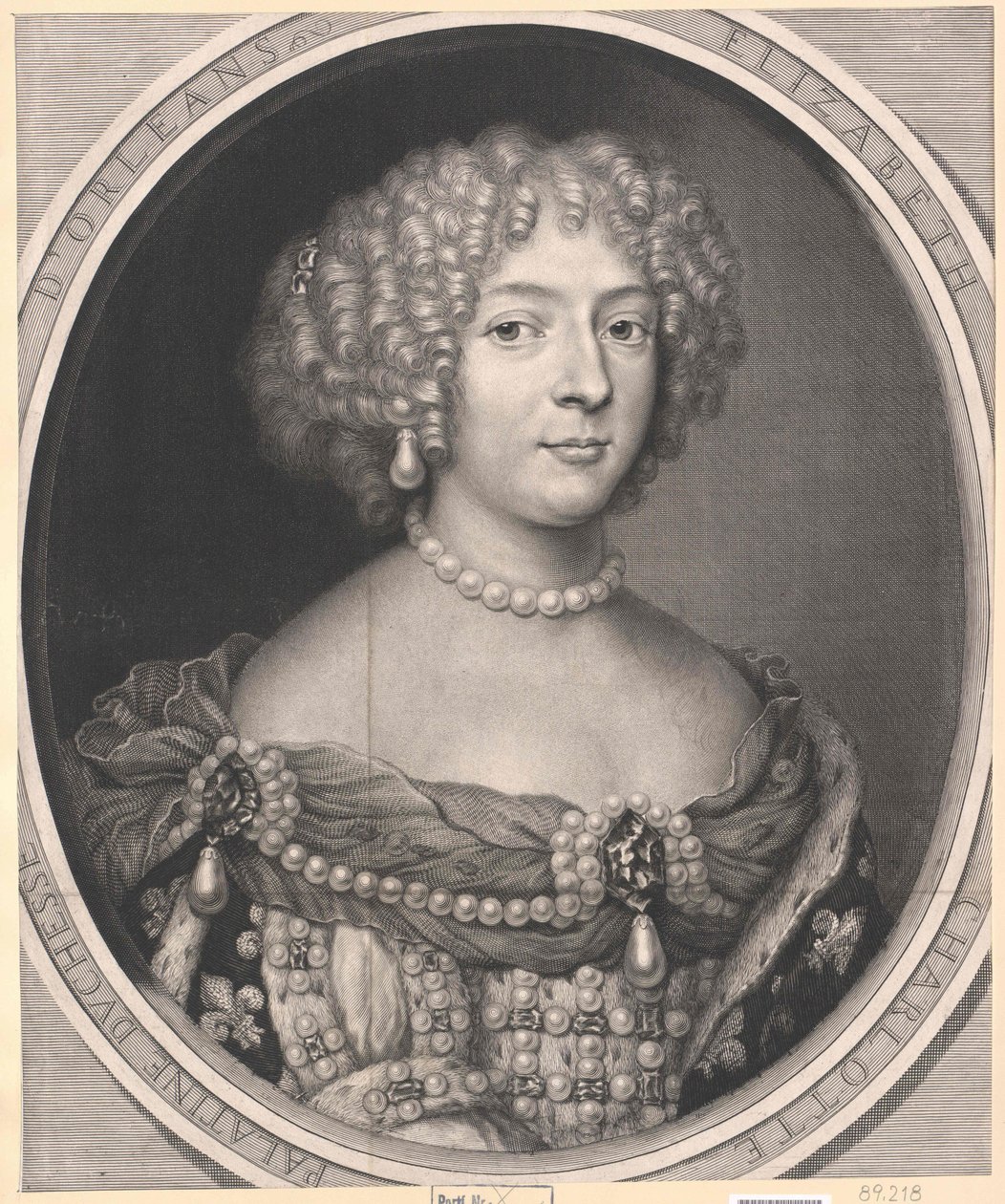 Principessa di palazzo Elisabetta Carlotta (stampa) da Artist Unknown