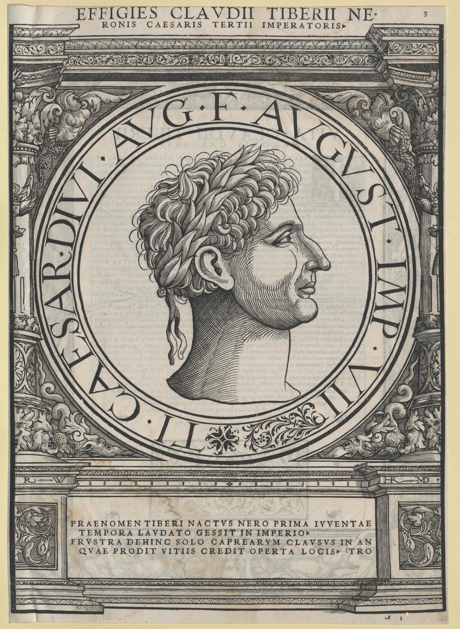 Imperatore romano Tiberio da Artist Unknown
