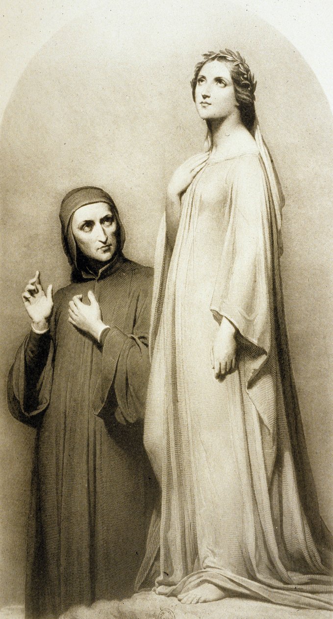 Dante e Beatrice da Ary (after) Scheffer