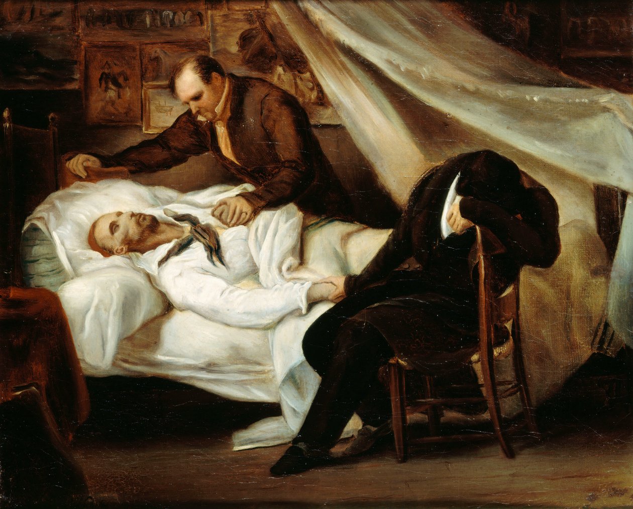 La morte di Théodore Géricault, 1824 da Ary Scheffer