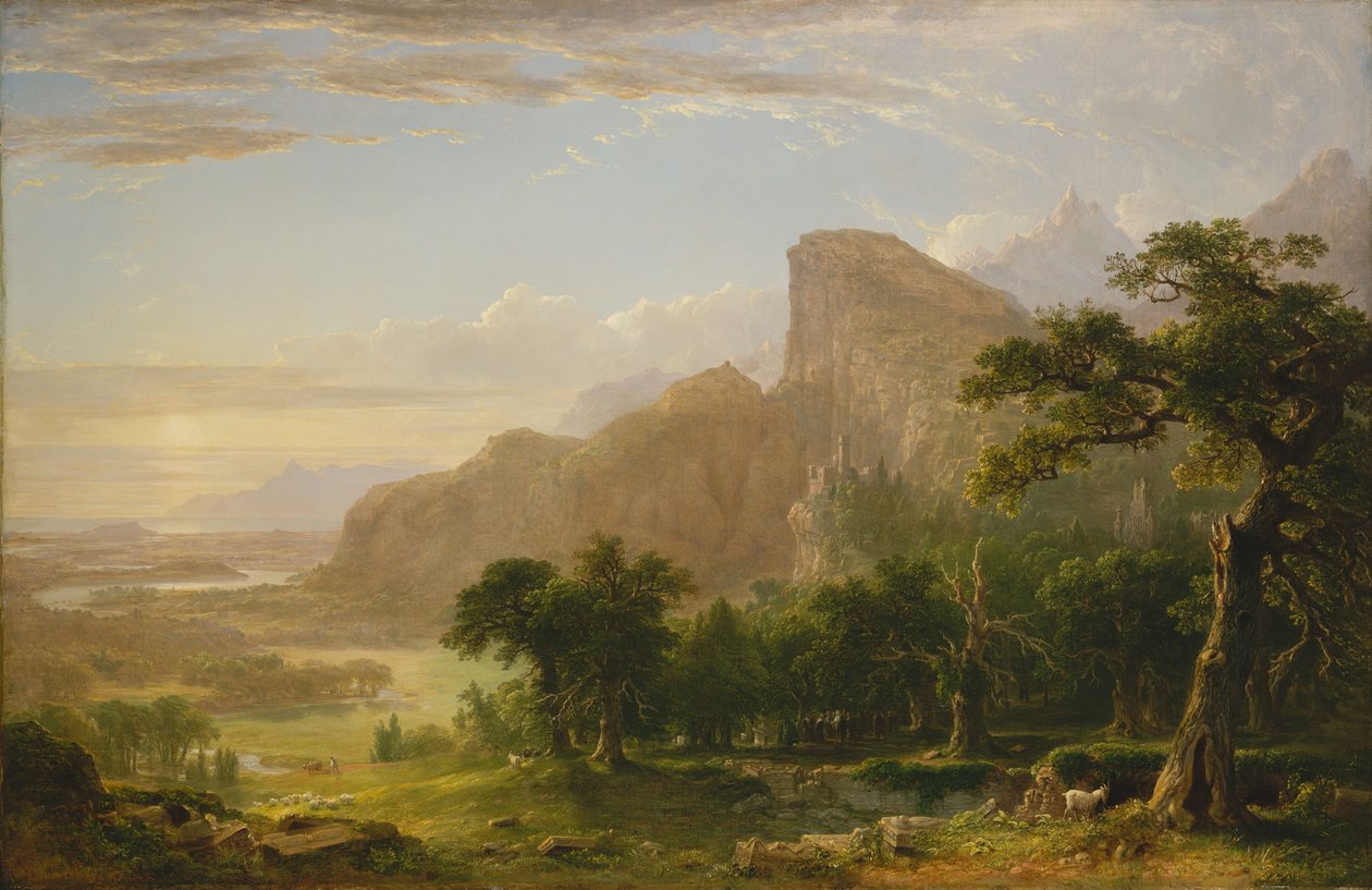 Scena di paesaggio da "Thanatopsis" da Asher Brown Durand
