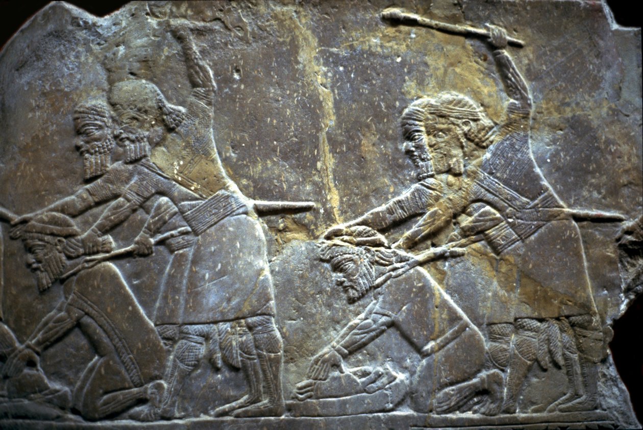 Assurbanipal alla battaglia di Til-Tuba, 650-620 a.C. da Assyrian
