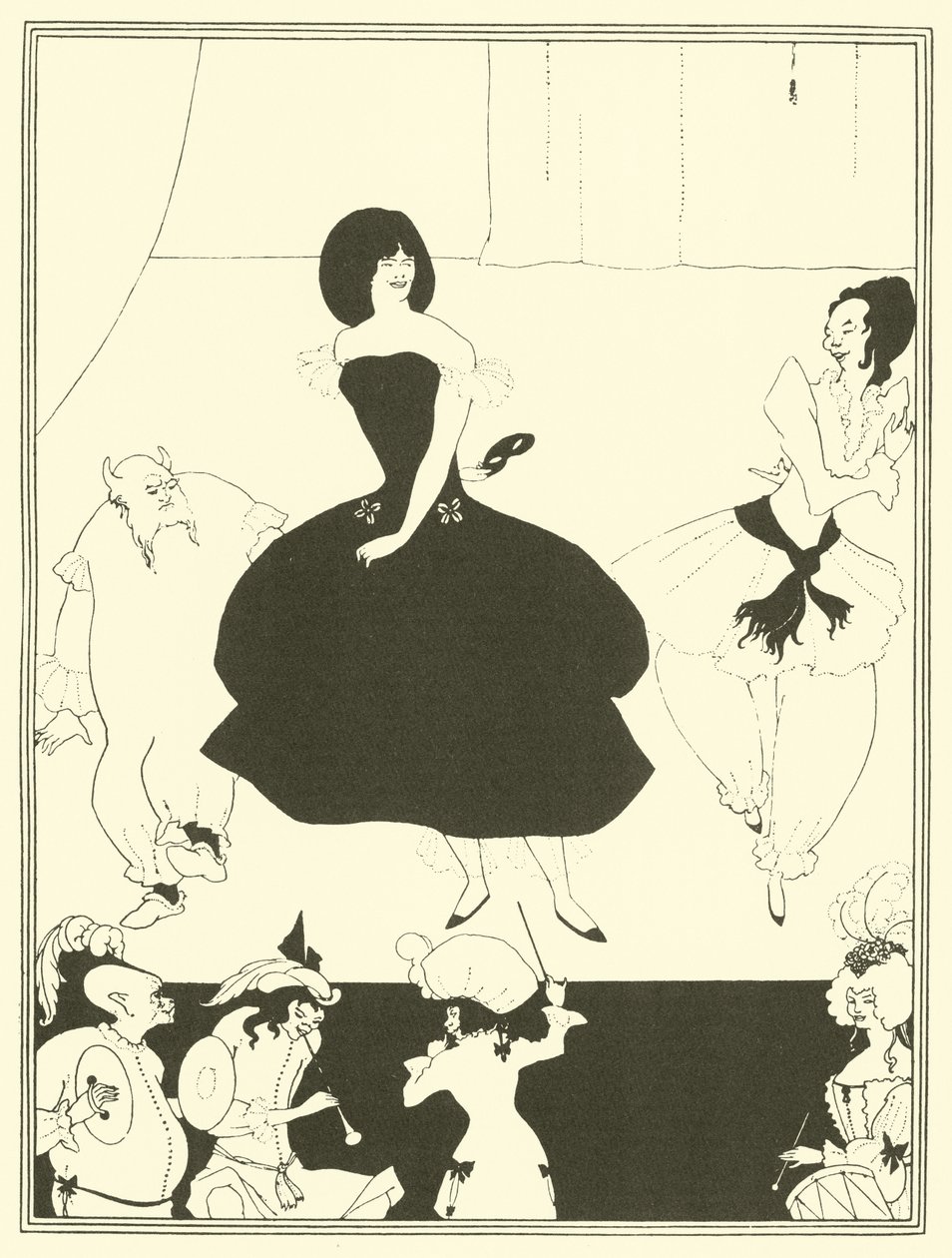 Commedia Balletto di Marionette (litografia) da Aubrey (after) Beardsley