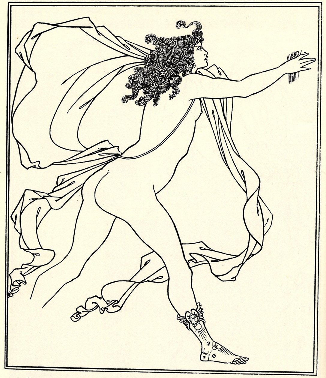 Apollo insegue Dafne da Aubrey Beardsley