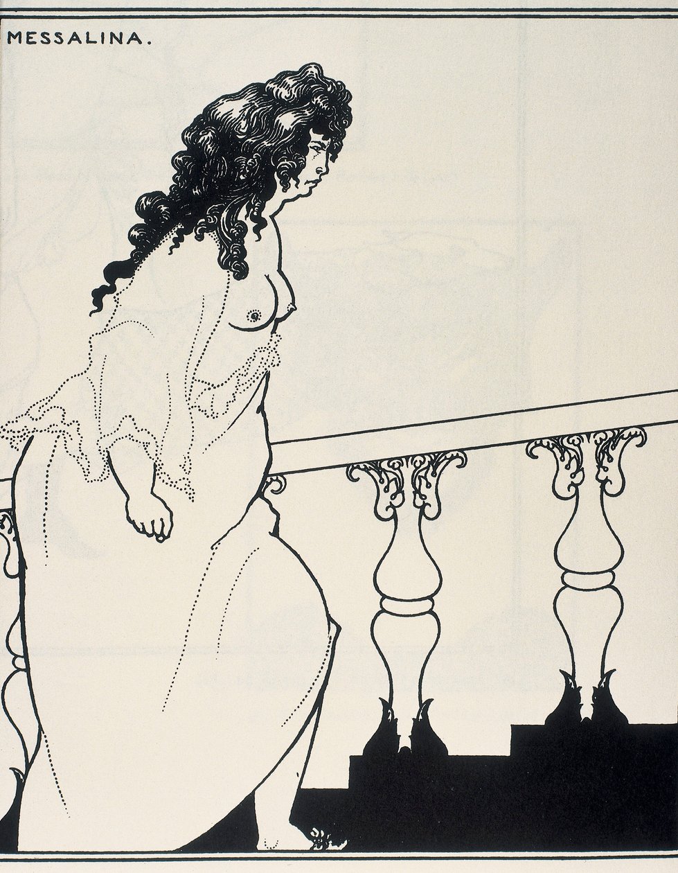 Messalina che esce dal bagno da Aubrey Beardsley