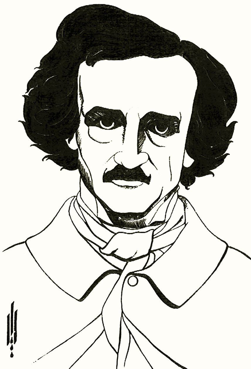 Ritratto di Edgar Allan Poe, 1894 da Aubrey Beardsley