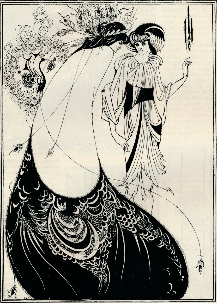 La ragazza del pavone da Aubrey Beardsley
