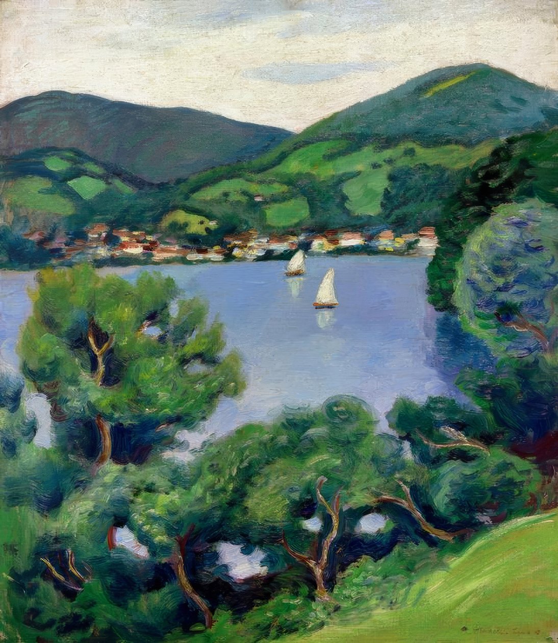 Vista del Tegernsee da August Macke