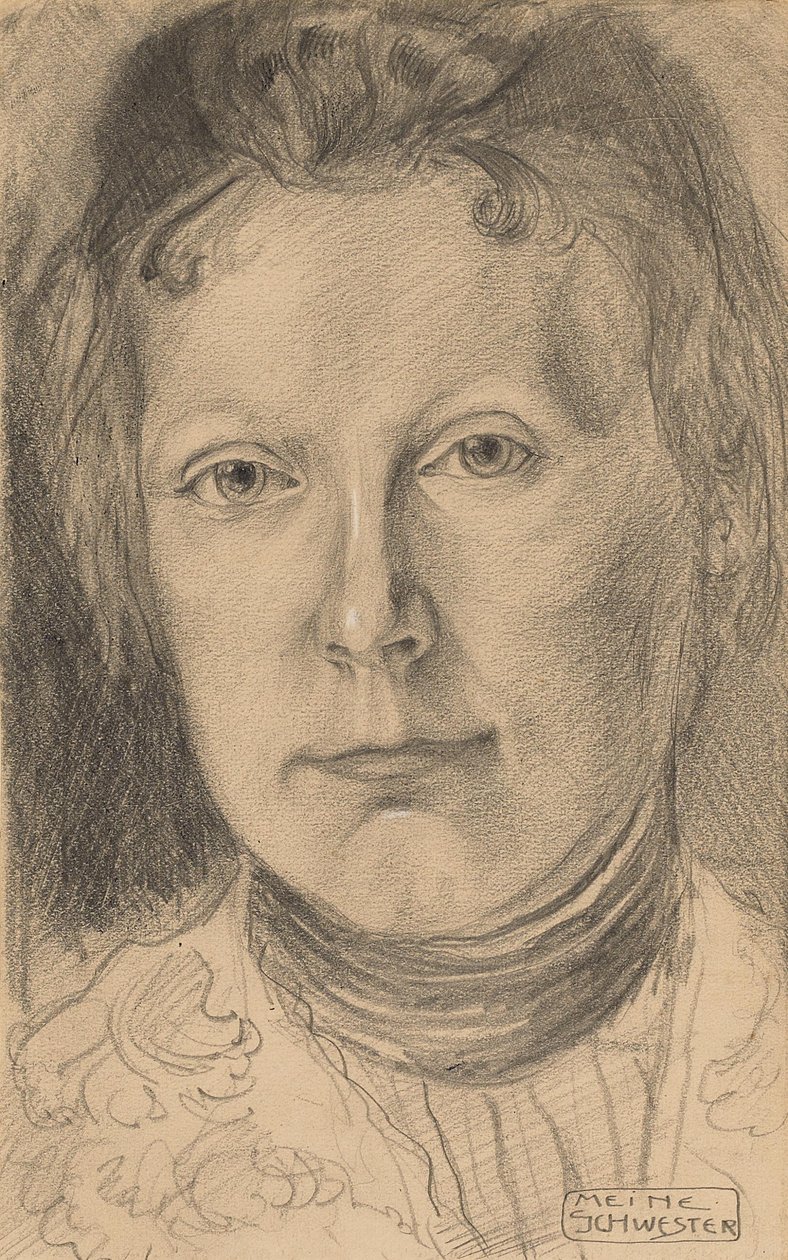 Ritratto di Ottilie Macke ("Mia sorella") da August Macke