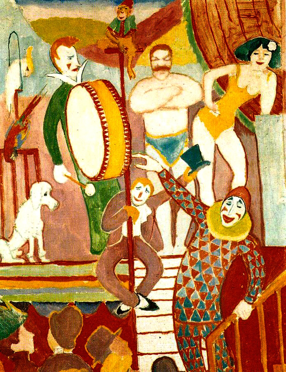 Artisti del circo, 1911 da August Macke