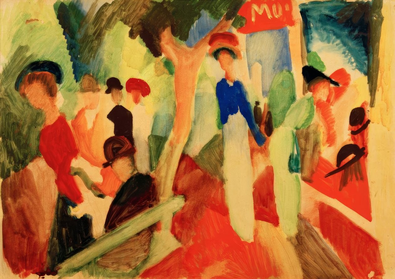Negozio di cappelli sulla passeggiata da August Macke